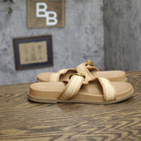 A New Day Meg Raffia Buckle Slide Sandals 94748234 Brown 7.5M
