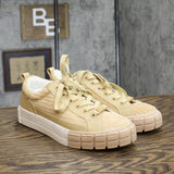 Circus By Sam Edelman Womens Skyla Lace-Up Sneakers Shoes H8557F4 Tan Brown 7.5M