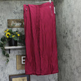 DKNY Pull-On Woven Drawstring Sportswear Pant P3EKTS98 Beet Red XL