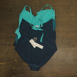 Beyond Control Ruffle-Tiered Color-Block One Piece Swimsuit Blue / Green 12