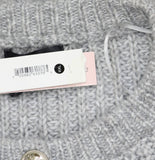 Aqua Chunky Stitch Button Front Cardigan 77S696BL Heather Gray XXL