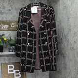 Kasper Womens Edge Notched Collar Faux Button Open Front Coatigan Black Multi XL