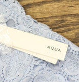Aqua Womens Floral Lace Mock Neck Mini Dress IDM11073 Ice Blue L