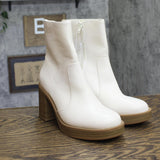 Universal Thread Jenna Platform Boots with Memory Foam Insole Off White 7M