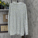 Ava & Viv Women's Plus Size Crewneck Multi Texture Pullover Sweater Green 4X
