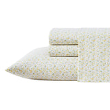 Laura Ashley Evie 4-Piece Yellow Cotton Full Sheet Set Evie Yellow Full