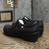 Clarks Women's Channing Ann Slip-On Loafer Shoes 26113341 Black Leather 9W