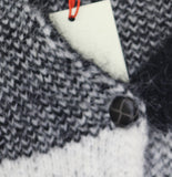 Woolrich X TGT Check Button Down V Neck Relaxed Cardigan Black / White XL