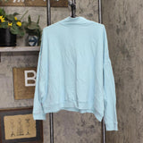 Levi's Womens Trendy Plus Size Cosmo 1/4-Zip Long-Sleeve Sweatshirt Blue 4X