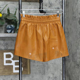 Jessica Simpson Womens Elizabeth Faux-Leather Shorts 30176317 Adobe Brown XS