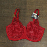 Wacoal Plus Size Retro Chic Full Figure Underwire Bra Barbados Cherry Red 36G