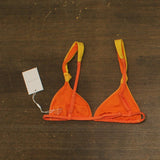 Solid & Striped Ellery Ombre Bikini Swim Top Daffodil / Coral Orange Multi L