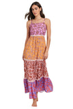 Red Carter At First Glance Tie-Back Maxi Swim Cover Up Dress Purple Multi XS