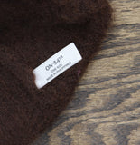 On 34th Womens Solid Brushed Beanie Cuffed Wool Blend MO1542505 Chocolate Brown