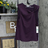 Calvin Klein Women's Twisted-Neck Sleeveless Top M3GA1612 Aubergine Purple L