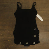 Beyond Control Womens Grommet-Detail Square-Neck Swim Dress Black 6