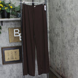 Auden Womens Variegated Ribbed Knit Elastic Waistband Pajama Pants Dark Brown S
