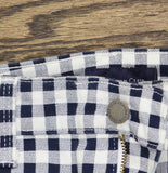 Charter Club Lexington Straight Leg Pants Gingham Navy Blue / White 10