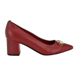 Tommy Hilfiger Womens Nanya Block Heel Pumps TWNANYA Red 8M