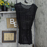 Merona Womens Crochet Belted Swimsuit Cover Up Dress 167096949761d9 Black S