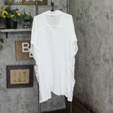 Raisins Womens Curve Vacay Button-Up Shirt Cover Up M840093 White 3X