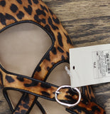 A New Day Mary Jane Ballet Flats with Buckle Strap Leopard Brown Multi 7.5M