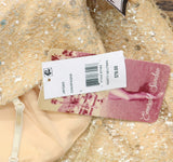 Emerald Sundae Glitter Sequin Sleeveless Fit & Flare Dress Champagne Brown L