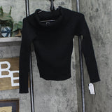 Art Class Girls Off the Shoulder Ribbed Sweater 91367115 Black XL