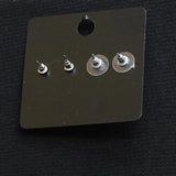 New York & Company Rhinestone Stud Earrings Silver Gray / Off White