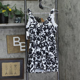 Island Escape Womens Magnolia Underwire Swim Dress One Piece Black / White 12