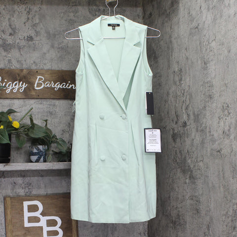 City Studio Juniors Sleeveless Button-Front Dress 1750SU4AT1 Mint Green S