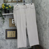 Rafaella Plus Size Curvy Fit Bootcut Pants with Pockets Summer Straw Brown 16