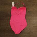 Anne Cole Live In Color Twist Front Shirred One Piece Swimsuit Pink Glow 8