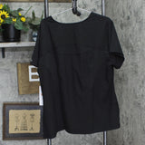 Barco Womens One Round Neck Pocket Scrub Shirt 166fe597873226 Black 3XL
