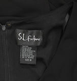 S.L. Fashions Satin Trim Sequin Embellished Dress Black 18