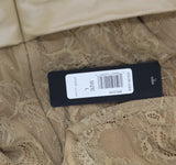 Bebe Womens Lace Midi Dress in Vegan Leather Brown L