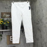 Karen Scott Womens Pull-On Denim Pants 100140895MS White M