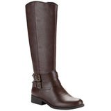 Style & Co. Womens Maliaa Faux Leather Knee-High Boots Brown Smooth 5M