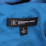Inc International Concepts Surplice-Neck Smocked-Cuff Maxi Dress Aqua Lake 4