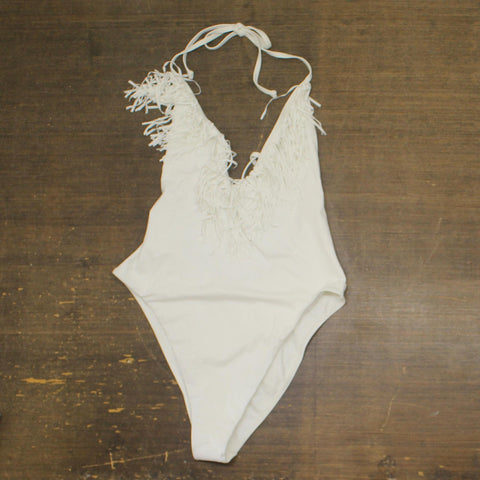 L*Space Womens Desert Days One Piece Swimsuit LSDEMC25 White XL