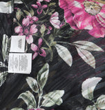 RACHEL by Rachel Roy Womens Mae Printed Tiered Maxi Dress Cascade Garden Black 8