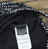 Island Escape Magnolia Twist-Front Underwire Swim Dress P770576 Black Multi 22W