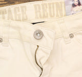 Rewash Juniors Ripped Natural Wash Skinny Jeans 2606602 Ivory Off White 5