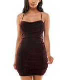 Emerald Sundae Womens Knit Glitter Bodycon Dress GDJ4692 Red Multi M