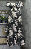 XSCAPE Womens Metallic Jacquard Off-The-Shoulder Gown 6941X Black Rose Multi 4