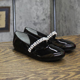 Nina Big Girls Ballet Flats Embellished NATALY Black Patent 13