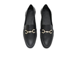 Arezzo Women's Leather Emma Loafers Black 9.5B