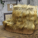A New Day Faux-Fur Ankle Boots with Memory Foam Insole 94715798 Brown 10M