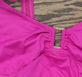 Lauren Ralph Lauren Over-The-Shoulder One Piece Swimsuit Freesia Pink 10