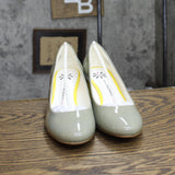 Isaac Mizrahi Live! Womens Colorblock Block Heels Gray / Yellow 6.5M